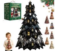 DIY Christmas Quilted Fabric Tree Kit, Handmade Tabletop Tree Decor (Ctype)