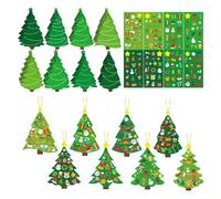 DIY Christmas Tree, Interactive Decorations with Stickers | Christmas Tree for Early Childhood, for Home, Wall, Classroom, Indoor Apartment, Children from 3 Years and Up