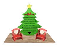 DIY Christmas Tree Memory Rocking Chair Set Christmas in Heaven Loss of Loved One Mom Dad Grandpa Grandma Save A Seat Sympathy Gift for Family Friends