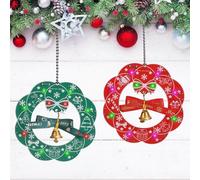 DIY Christmas Wreath Soldering Kit, LED Flashing Christmas Tree Wreath Solder Practice Kit with 3 Lighting Modes, DIY Electronics Project for Festival Decorations & Present