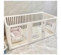 DIY Clear Acrylic Dog Playpen House,Quick Easy Assembly and Disassembly,Strong Floor Suction,Indoor and Outdoor Use,Easy Cleansing Puppy Fence，for Puppies(60cm/23.6in,49.6in*49.6in)
