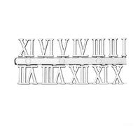 DIY Clock Numbers with Roman Numerals - Black Gold Silver Plastic Wall Clock Replacement Parts for Quartz Clocks, Decorative DIY Home Clock Kit (Silver Roman)