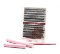DIY Cluster Lashes Kit, 2 Styles with Multiple Lengths, White Storage Case