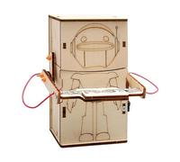 DIY Coin Swallowing Robot Science Experiments Kit, Wooden STEM Science Kits with Electronic Components for Kids Educational Physics Engineering Projects, Fun Assembly Activity Toys for Boys and Girls