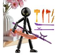 DIY Collectable Action Figures Set, Multi-Jointed Movable Stop Motion Figures, Articulated Model Toy, For Teens Adults Collectors Display Cabinet Study Bedroom Living Roo