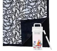 Diy Coloring Blanket, Coloring Blankets For Adults, Paint Your Own Blanket With 24-Color Brushes, Soft And Comfortable Plush Painting Blankets Bedroom Decoration For Sofa Patio Reading Nook