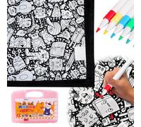 DIY Coloring Blanket,Coloring Blankets with Makers for Adults,Color Your Own Blankets,Creative Personalized Drawing Art Project,Soft Cozy Fuzzy Velvet Drawing Throw Bedroom Decor 50x60Inch (Monster)