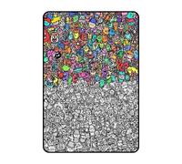 DIY Coloring Blanket For Adults, Washable Soft Sofa Couch Throws, Color Your Own Fun Art Blankets, For Craft Lovers Birthday Holiday Preschools Living Room Bedroom Study Apartment Home