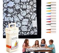 DIY Coloring Blanket For All Ages 50x60 In Soft Velvet Throw, Washable Cozy Fuzzy Blanket Personalized Customized Throw For Home Decor For Family Creative Fun(Monster)