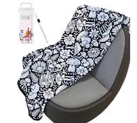 DIY Coloring Blanket, Paint Your Own Blanket with 24 Color Brushes, Washable Creative Personalized Throw, Soft And Comfortable Plush Painting Blankets for Couch Sofa Chair Dorm Parties Movie Nights