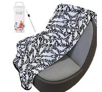 DIY Coloring Blanket, Personalized Soft Plush Drawing Throw with Colored Pens - Color Your Own Blanket for Kids Adults Creative Dyed Fabric Carpet for Home Bedroom Decor