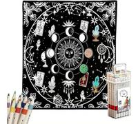 DIY Coloring Blanket with 24 Markers,Snuggle Color Sketch Blanket & Reusable Doodle Mat,Funny Coloring Blankets Kits Color Your Own Creative Blankets,Creative Craft Kit for Sofa,Travel & Party Gifts