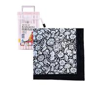 DIY Coloring Blanket with 48 Color Markers, Colouring Blankets for Adults, Color Your Own Blankets, Creative Personalized Drawing Art Project Gift, Soft Cozy Fleece Throw Home Bedroom Decor (F)