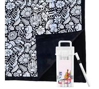 DIY Coloring Blanket With Markers | Color Your Own Blankets | Creative Personalized Drawing Art Project | Soft CozyFleece Drawing Throw Bedroom Decor Washable