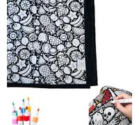 DIY Coloring Blanket with Markers,Color Your Own Blankets,Soft Cozy Drawing Throw Blanket,Fuzzy Velvet Creative Personalized Art Project,Holiday or Special Occasion Gift for Kids and Aduilts (G)