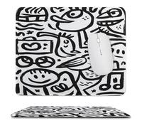 DIY Coloring Mouse Pad - Bold Line Doodle, Customizable Creative Mouse Mat, Ideal for Office, Gaming & Art Lovers