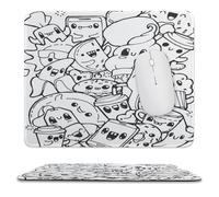 DIY Coloring Mouse Pad - Kawaii Food Doodle, Customizable Creative Mouse Mat, Ideal for Office, Gaming & Art Lovers