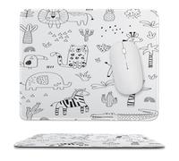 DIY Coloring Mouse Pad - Safari Animal Doodle, Customizable Creative Mouse Mat, Ideal for Office, Gaming & Art Lovers