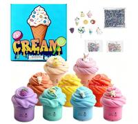 Diy Coloured Taba Squishy Kit, 9Pcs Magic Soft Sensory, Make Your Own Squishy Set for Adults, Non-Sticky Stretchy Sensory Fidget for Stress Relief