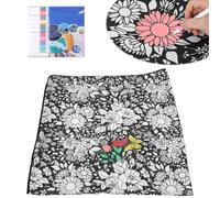 DIY Colouring Blanket for Adults with 12 Markers,49x61Inch Creative Art Custom Dyed Fabric Blanket,Color Your Own Blankets,Washable Fabric for Re-Coloring,Personalized Soft Drawing Throw Home Décor