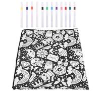 DIY Colouring Blanket for Adults with 12 Markers,49x61Inch Creative Art Custom Dyed Fabric Blanket,Color Your Own Blankets,Washable Fabric for Re-Coloring,Personalized Soft Drawing Throw Home Décor