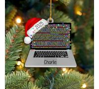 DIY Computer Programmer Christmas Ornament, Laptop Code Ornament, Gift for Computer Developer, Christmas 2025 Gift for Coder Manager, Program Developer, Xmas Tree Decor, IT Coder Xmas Keepsake