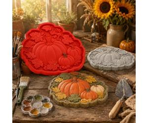 DIY Concrete Paver Mold, Reusable Sunflower Garden Path Maker | 300mm round flower-shaped mold for crafting sunflower stepping stones. Durable and reusable for multiple projects.