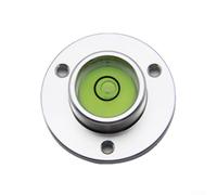 DIY Construction Round Level 35mm for Wall Mounting(green) | metal frame, clear glass vial, shock resistant, compact size, fits any toolbox