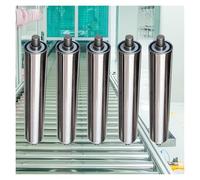 DIY Conveyor Rollers for Table Saw - Stainless Steel, Removable Support, 5 Pack - Enhance Your Woodworking Efficiency