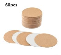 DIY Cork Coaster Set of 60 Sturdy Natural Cork Sheets for Personalized Decorations and Heat Resistance