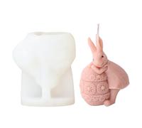 DIY Craft Silicone - Easter Bunny Flexible Molds, Reusable Silicone Mold for Soap Candle Making, Resin Epoxy Wax | Usage Supporting Spring Holiday Family Beginners Favors Arts Crafts Creativity