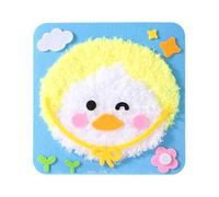 Diy Crafts for Teens DIY Embroidery Doll Set For Kids Sewing Arts And Crafts Kit Easy To Do Cartoon Animal Sewing Projects Yarn Board Animals Stickers Hands On Activities 1pc Diy Crafts (Sky Blue, A)