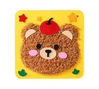 Diy Crafts for Teens DIY Embroidery Doll Set For Kids Sewing Arts And Crafts Kit Easy To Do Cartoon Animal Sewing Projects Yarn Board Animals Stickers Hands On Activities 1pc Diy Crafts (Yellow, A)