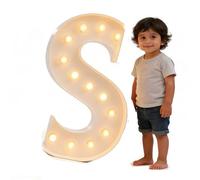 DIY Create Words Alphabet Lamp For Birthday Party Wedding Anniversary Home,Letter Backdrop Decoration LED Light, 2.3/3.3/4ft Marquee Cardboard(S,120cm/4ft)