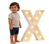 DIY Create Words Alphabet Lamp For Birthday Party Wedding Anniversary Home,Letter Backdrop Decoration LED Light, 2.3/3.3/4ft Marquee Cardboard(X,120cm/4ft)