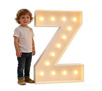 DIY Create Words Alphabet Lamp For Birthday Party Wedding Anniversary Home,Letter Backdrop Decoration LED Light, 2.3/3.3/4ft Marquee Cardboard(Z,100cm/3.3ft)