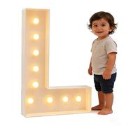 DIY Create Words Alphabet Lamp For Birthday Party Wedding Anniversary Home,Letter Backdrop Decoration LED Light, 2.3/3.3/4ft Marquee Cardboard(L,70cm/2.3ft)