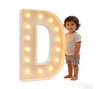 DIY Create Words Alphabet Lamp For Birthday Party Wedding Anniversary Home,Letter Backdrop Decoration LED Light, 2.3/3.3/4ft Marquee Cardboard(D,120cm/4ft)