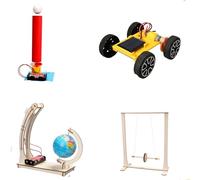 DIY Creative Handmade Technology Toys, DC Motor Kit Stem Mini Electric Motor Kit for DIY Science Projects, AA Battery Holder, Plastic Gears, Electrical Engineering Ki (J)