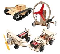 DIY Creative Handmade Technology Toys, Dc Motor Kit Stem Mini Electric Motor Kit for DIY Science Projects, Wood Arts and Craft Model Kits, Electrical Engineering Kits for Education Projects