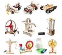 DIY Creative Handmade Technology Toys, Dc Motor Kit Stem Mini Electric Motor Kit for DIY Science Projects, Wood Arts and Craft Model Kits, Electrical Engineering Kits for Education Projects