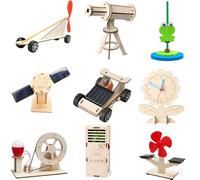 DIY Creative Handmade Technology Toys, DC Motor Kit Stem Mini Electric Motor Kit for DIY Science Projects, AA Battery Holder, Plastic Gears, Electrical Engineering Ki (C)