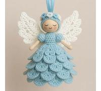 DIY Crochet Angel Set: Crochet Pattern for Beginners with Yarn, Hook and Filling - Make Your Own Christmas Tree Jewellery, Handmade Angel for Decoration, Craft Fun for Adults and Children (1)