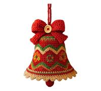DIY Crochet Christmas Bell Ornament Kit for Beginners - All Inclusive Craft Kit with Yarn, Hook & Video Tutorials - Make Your Own Handmade Knitted Tree Decoration