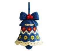 DIY Crochet Christmas Bell Ornament Kit for Beginners - All Inclusive Craft Kit with Yarn, Hook & Video Tutorials - Make Your Own Handmade Knitted Tree Decoration