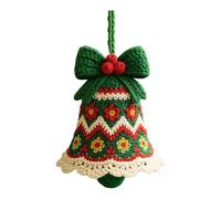 DIY Crochet Christmas Bell Ornament Kit for Beginners - All Inclusive Craft Kit with Yarn, Hook & Video Tutorials - Make Your Own Handmade Knitted Tree Decoration