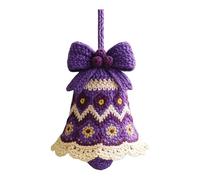 DIY Crochet Christmas Bell Ornament Kit for Beginners - All Inclusive Craft Kit with Yarn, Hook & Video Tutorials - Make Your Own Handmade Knitted Tree Decoration