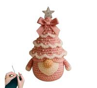 Diy Crochet Christmas Tree Gnome Kit, Christmas Ornament Gnome Crochet Kit For Beginners, Doll Xmas Tree Ornaments Crocheting Kits, Cute Gnomes Knitting Kits, Holiday Craft