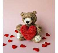 DIY Crochet Kit Teddy Bear with Heart Valentino
