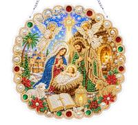 DIY Crystal Acrylic Pendant Double Sided (Christmas Faith)